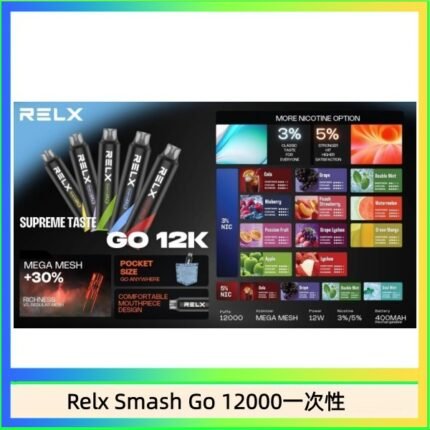 Relx Smash Go 12000 Puffs 一次性電子煙拋棄式12W輸出